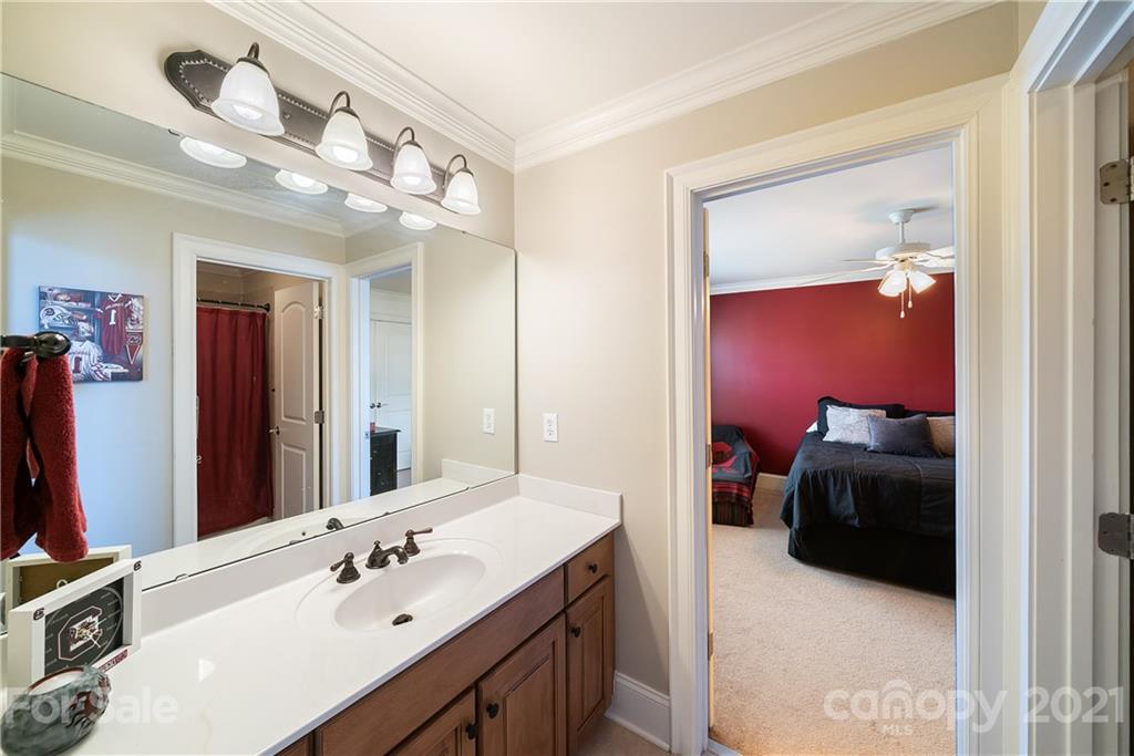 268 Hemmingway Lane Fort Mill, SC 29708 - Photo 33 of 43 a en suite bathroom with a double vanity sink and a mirror