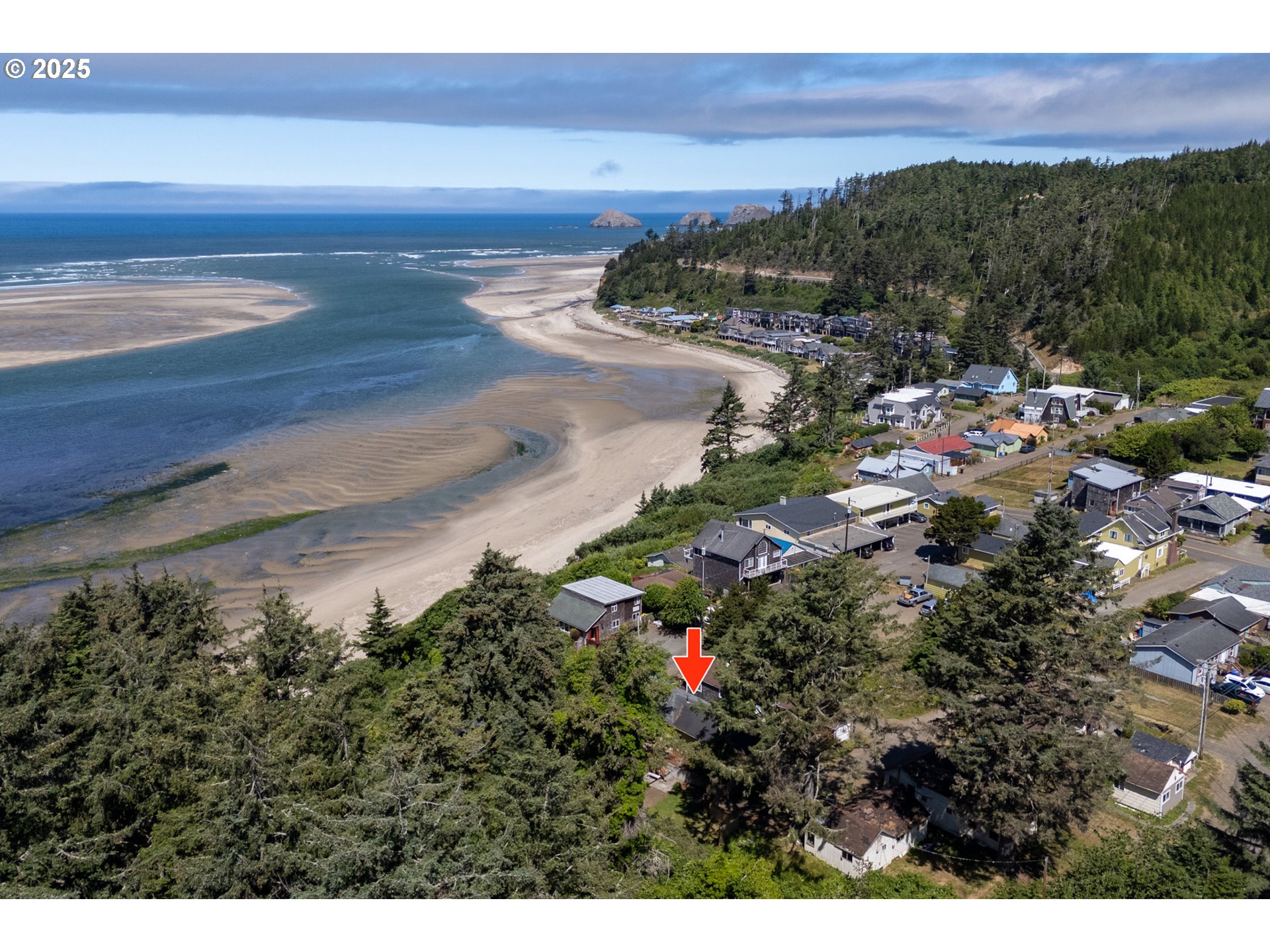 1195 3rd Street Netarts, OR 97141 - Photo 10 of 35 a view of a yard and ocean