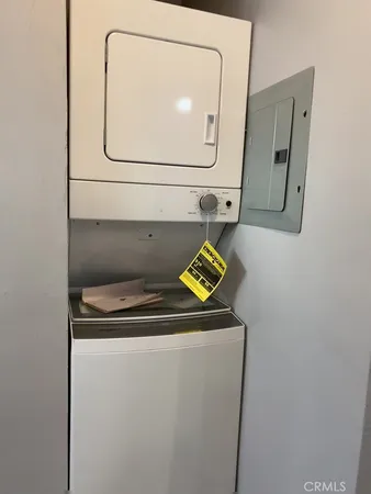 a close view of washer and dryer