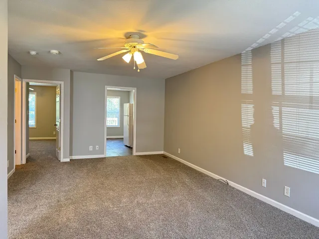 en view of an empty room with a window