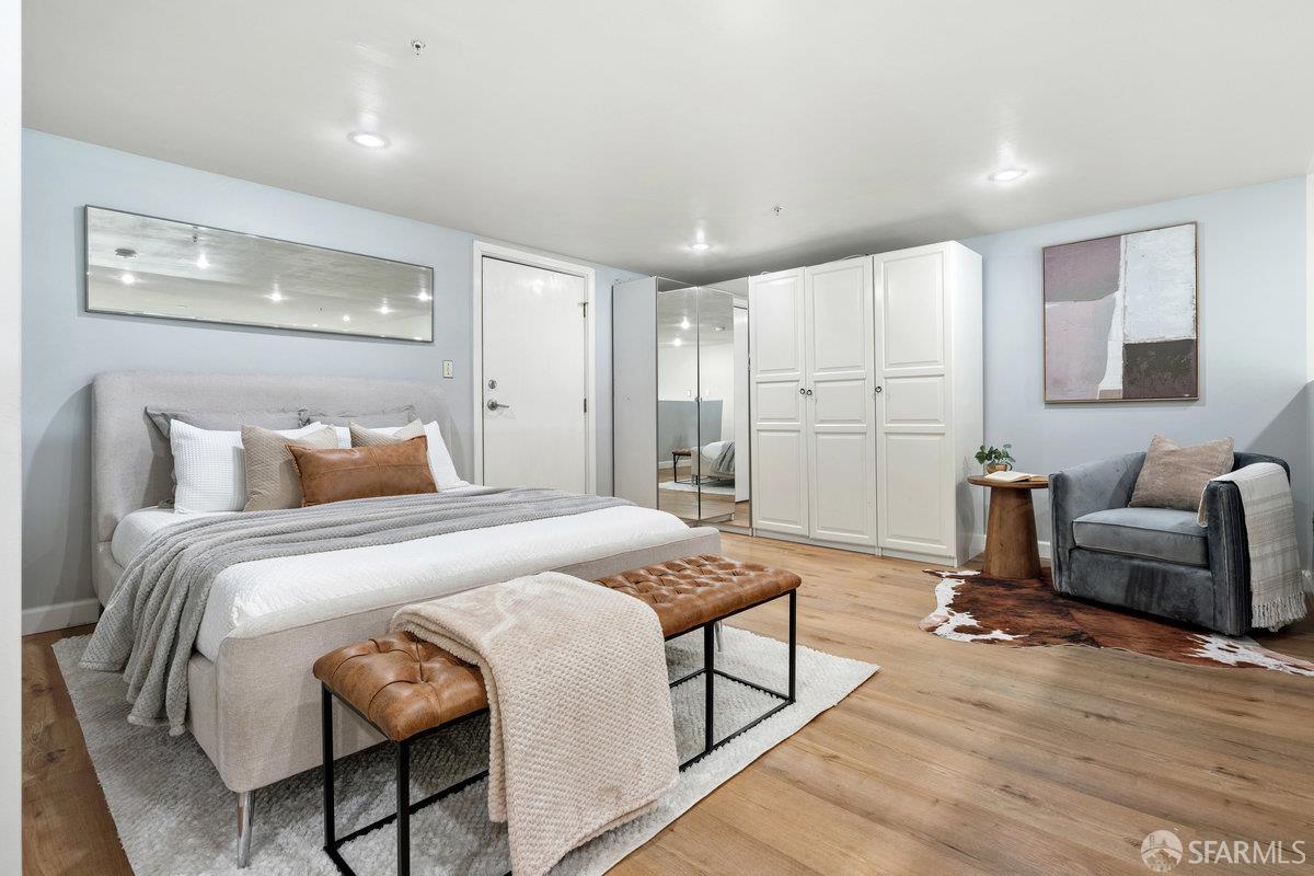 1578 Indiana Street, Unit 8 San Francisco, CA 94107 - Photo 21 of 36 a spacious bedroom with a bed and furniture