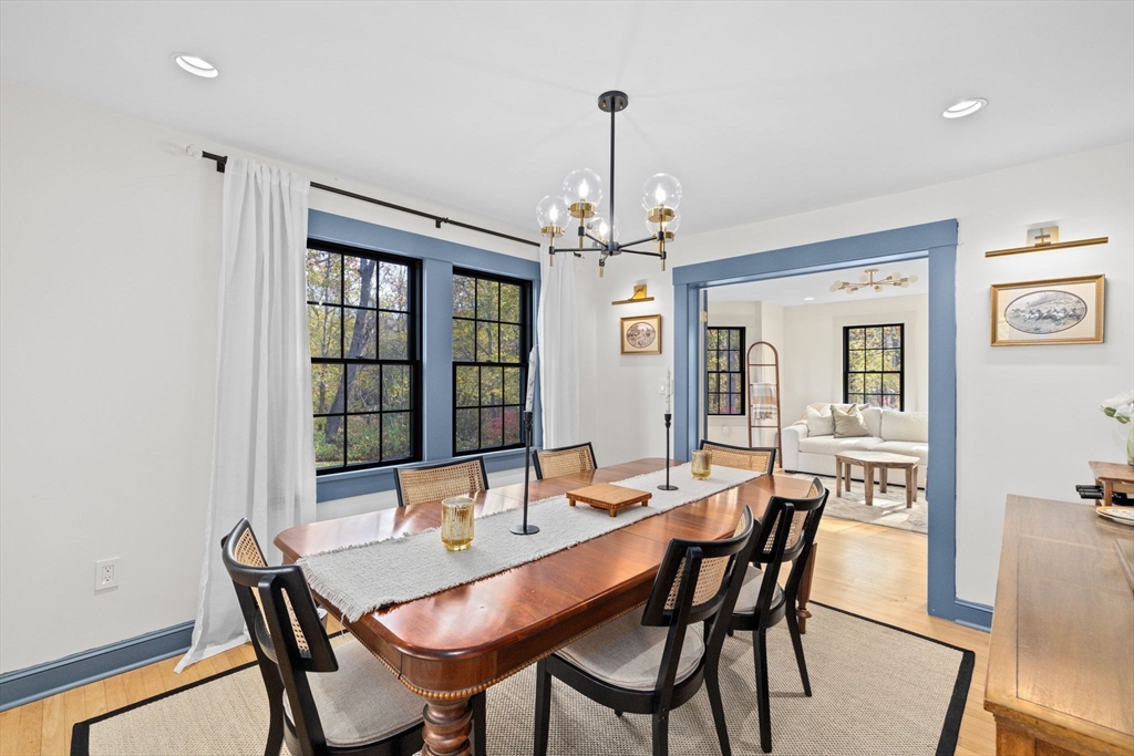 348 Main Street Norwell, MA 02061 - Photo 13 of 42 a view of a dining room with furniture window and wooden floor