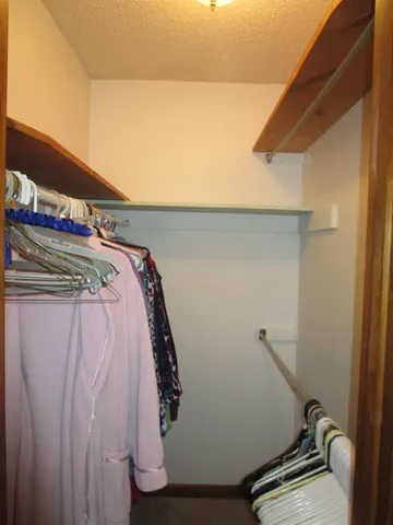 a view of a room with storage