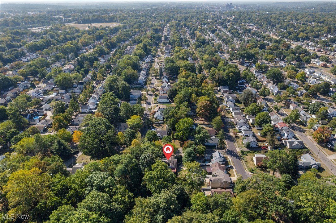 1599 Riverside Drive Akron, OH 44310 - Photo 33 of 37 Aerial overview of property's location with nearby suburban area