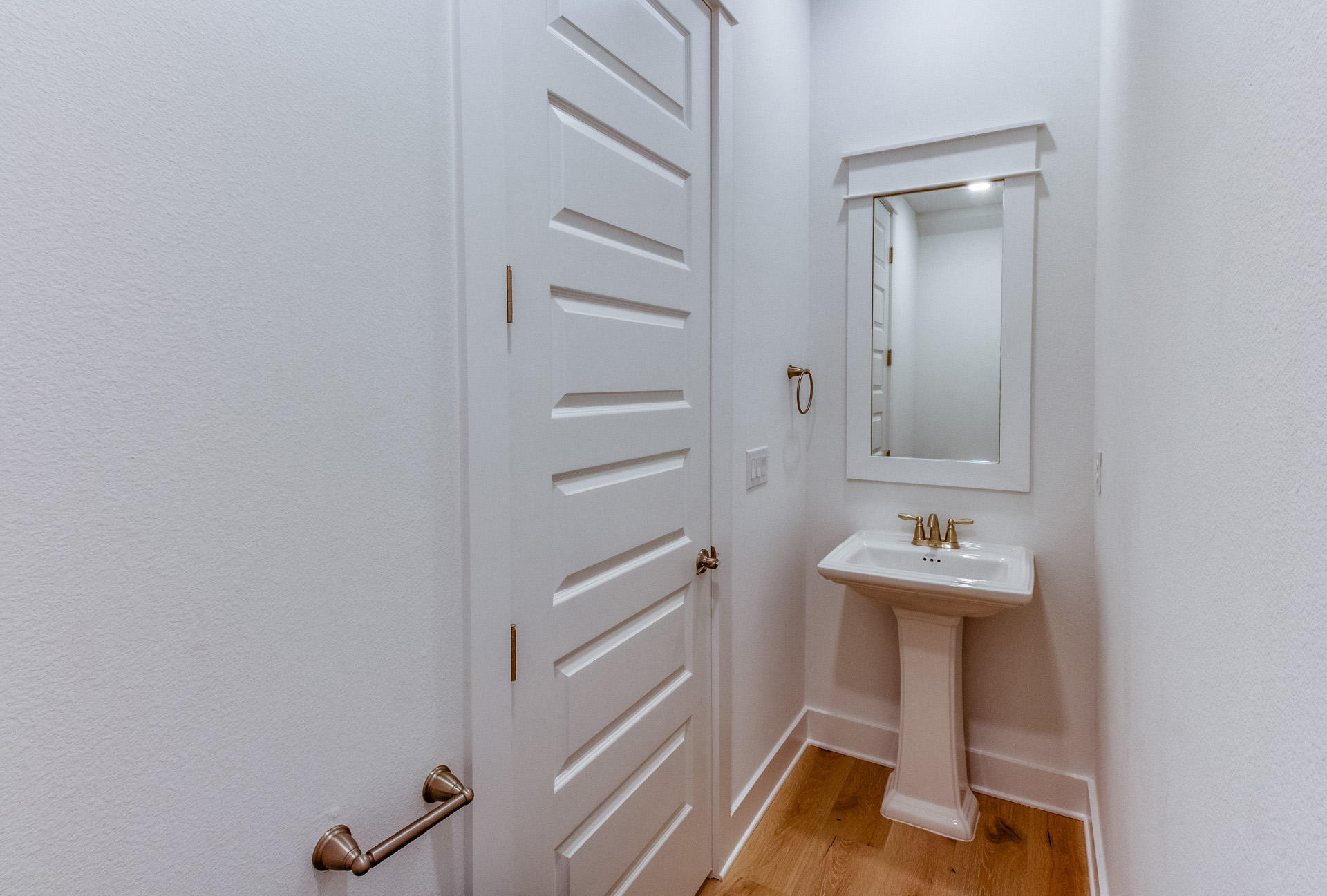 38 Pine Lands Loop East, Unit 447B Inlet Beach, FL 32461 - Photo 12 of 32 a bathroom with a sink and mirror