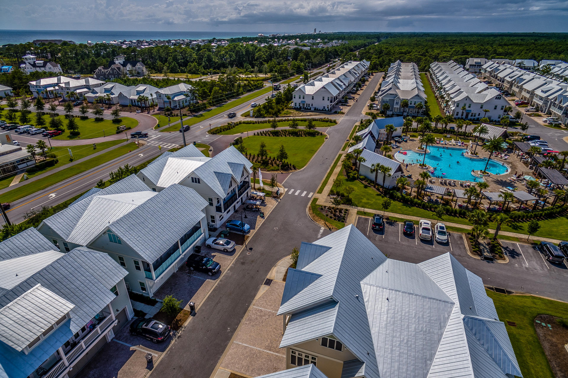 38 Pine Lands Loop East, Unit 447B Inlet Beach, FL 32461 - Photo 29 of 32 an aerial view of a houses with outdoor space