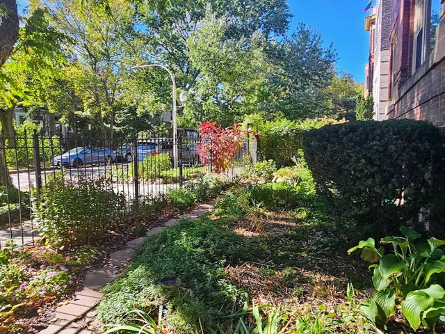 a view of yard with green space