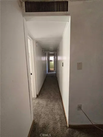 a view of a room with a window