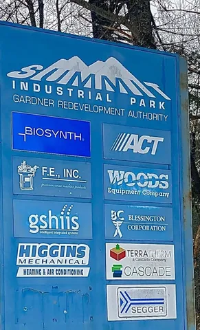 a sign on the side of a building