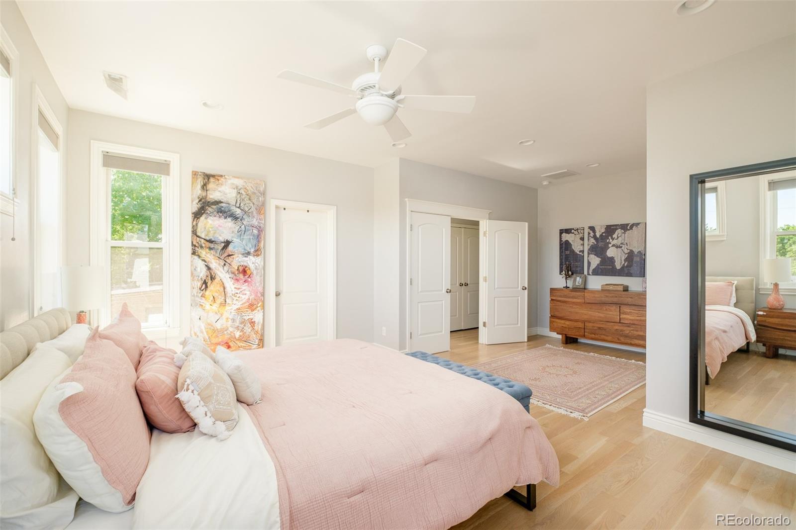 3234 Stuart Street Denver, CO 80212 - Photo 19 of 41 a bedroom with a large bed and a view of bedroom