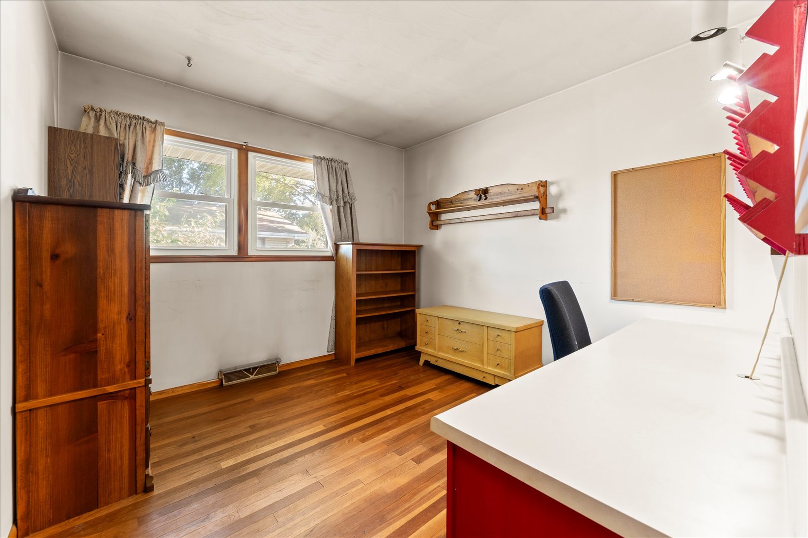 708 Jackson Street Monticello, IL 61856 - Photo 17 of 28 a view of kitchen with furniture and wooden floor