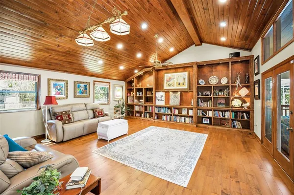 a view of an empty room with empty room