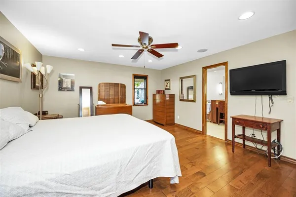 a view of a storage room with racks