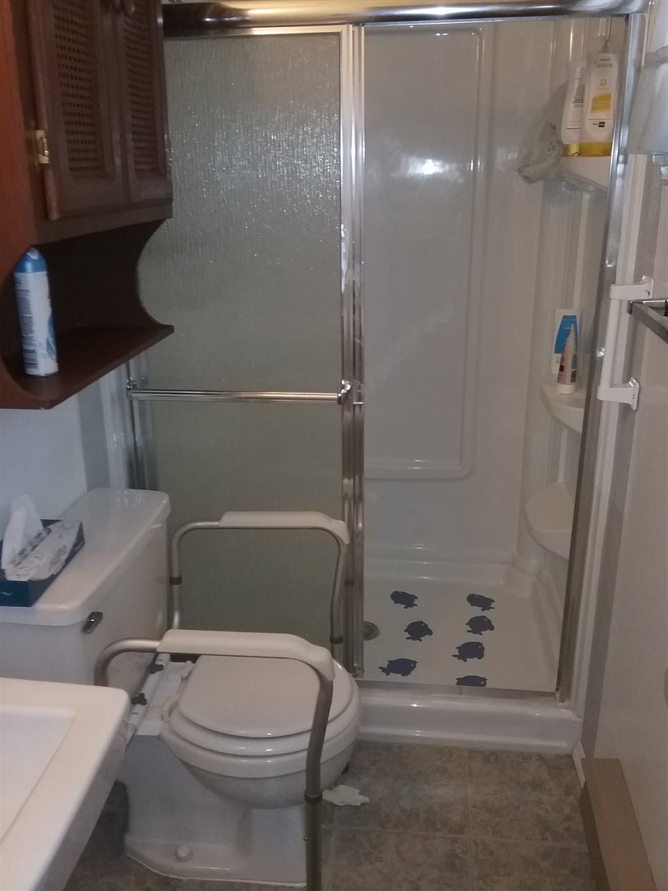 17825 Surface Creek Road Cedaredge, CO 81413 - Photo 17 of 24 a bathroom with a toilet and a shower