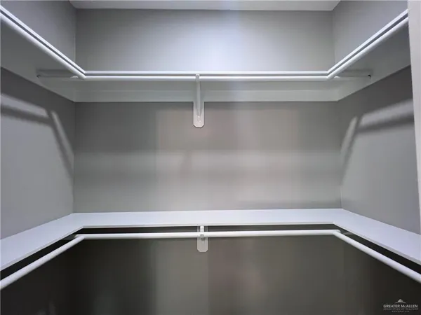 a close up view of racks on the wall