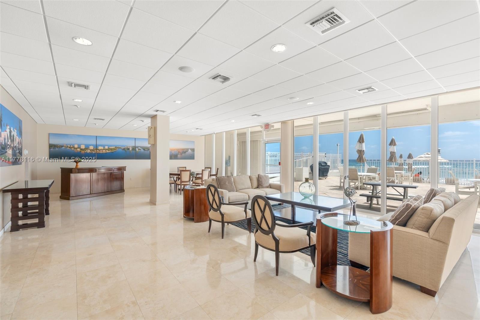 1200 South Ocean Boulevard, Unit 16C Boca Raton, FL 33432 - Photo 33 of 52 CLUBROOM WITH GRET OCEAN VIEW!