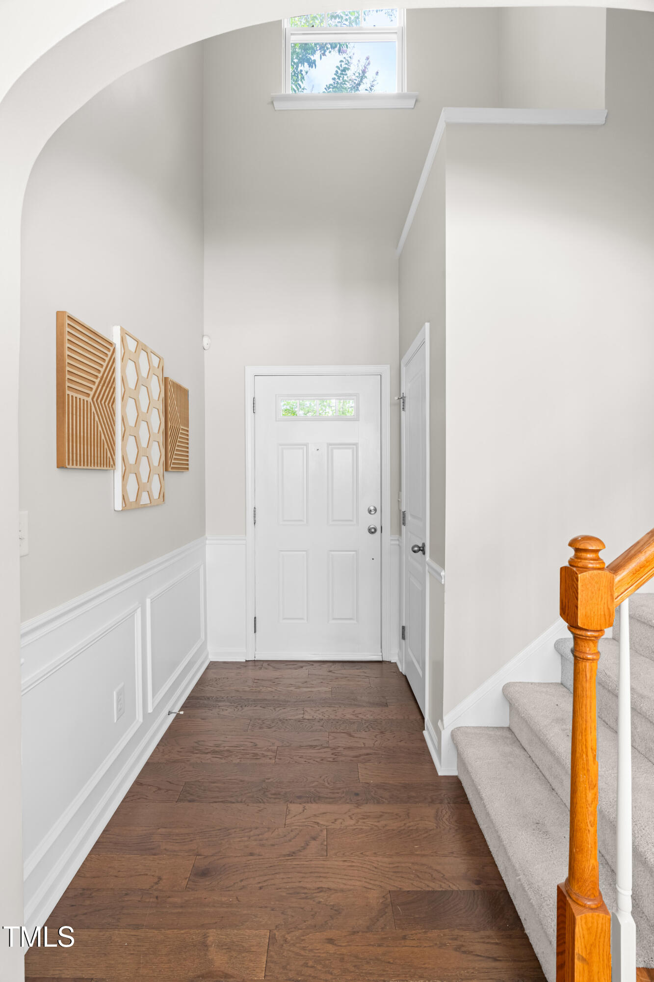 2816 Prospect Parkway Durham, NC 27703 - Photo 3 of 38 a view of a hallway view with wooden floor and staircase
