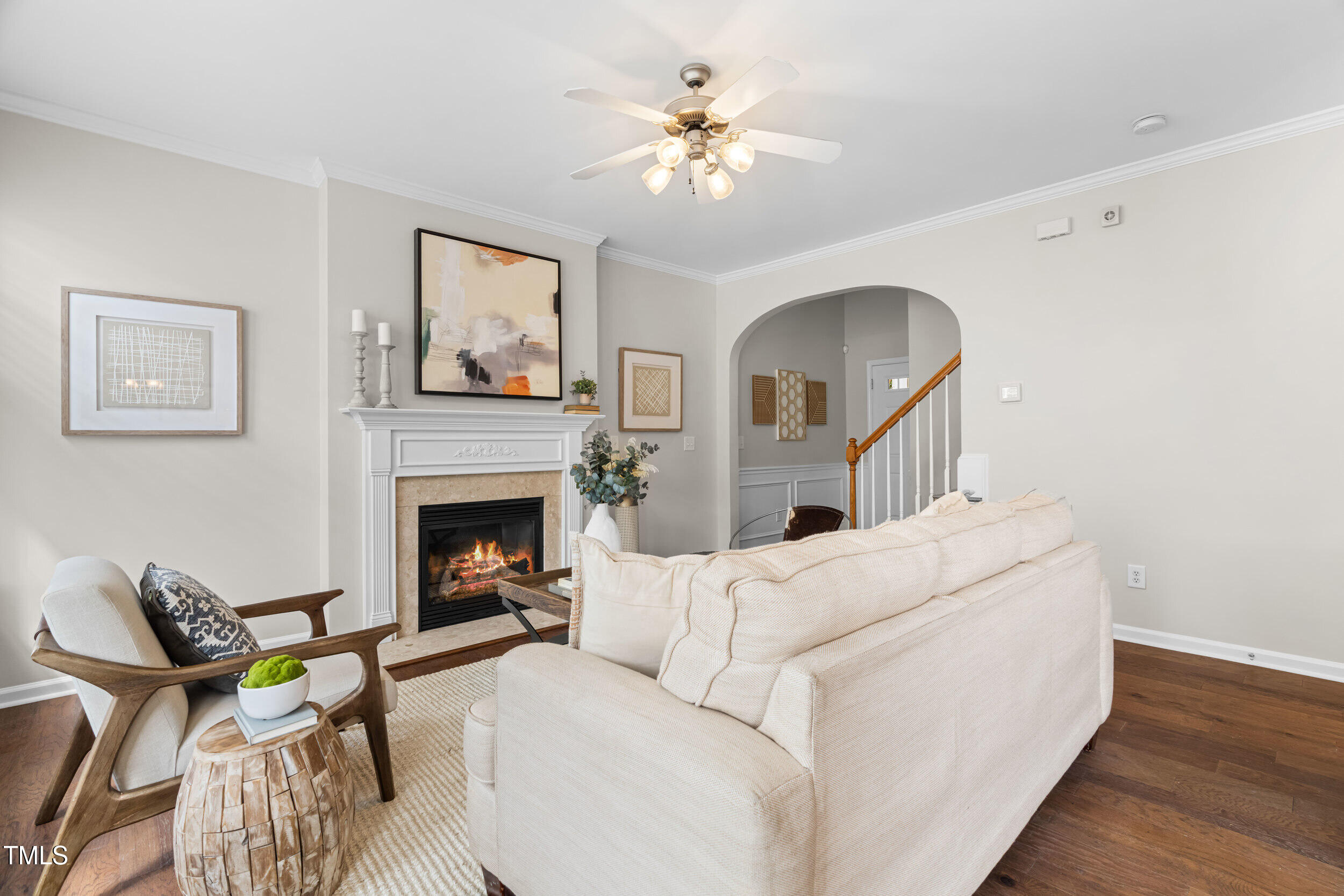 2816 Prospect Parkway Durham, NC 27703 - Photo 7 of 38 a living room with furniture and a fireplace
