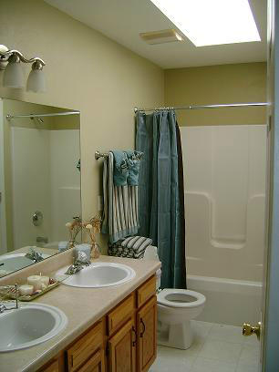 1741 Meadows Road Vinton, VA 24179 - Photo 14 of 23 a bathroom with a double vanity sink toilet and a mirror