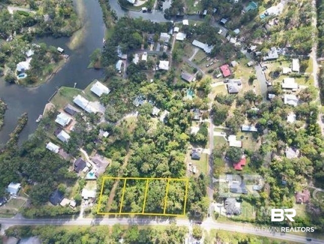 0 Coopers Landing Road Foley, AL 36535 - Photo 7 of 9 Aerial overview of property's location featuring property boundaries highlighted