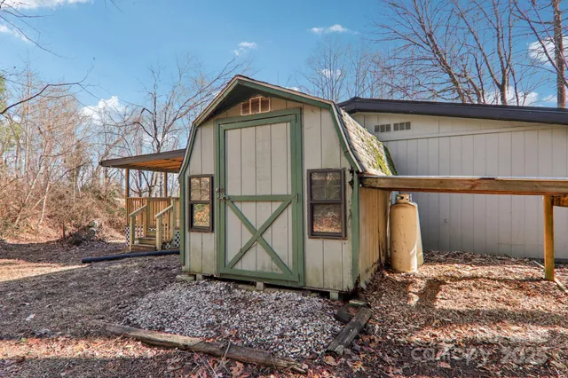 a house with trees in front of it