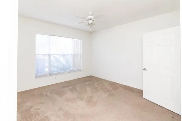 an empty room with a window