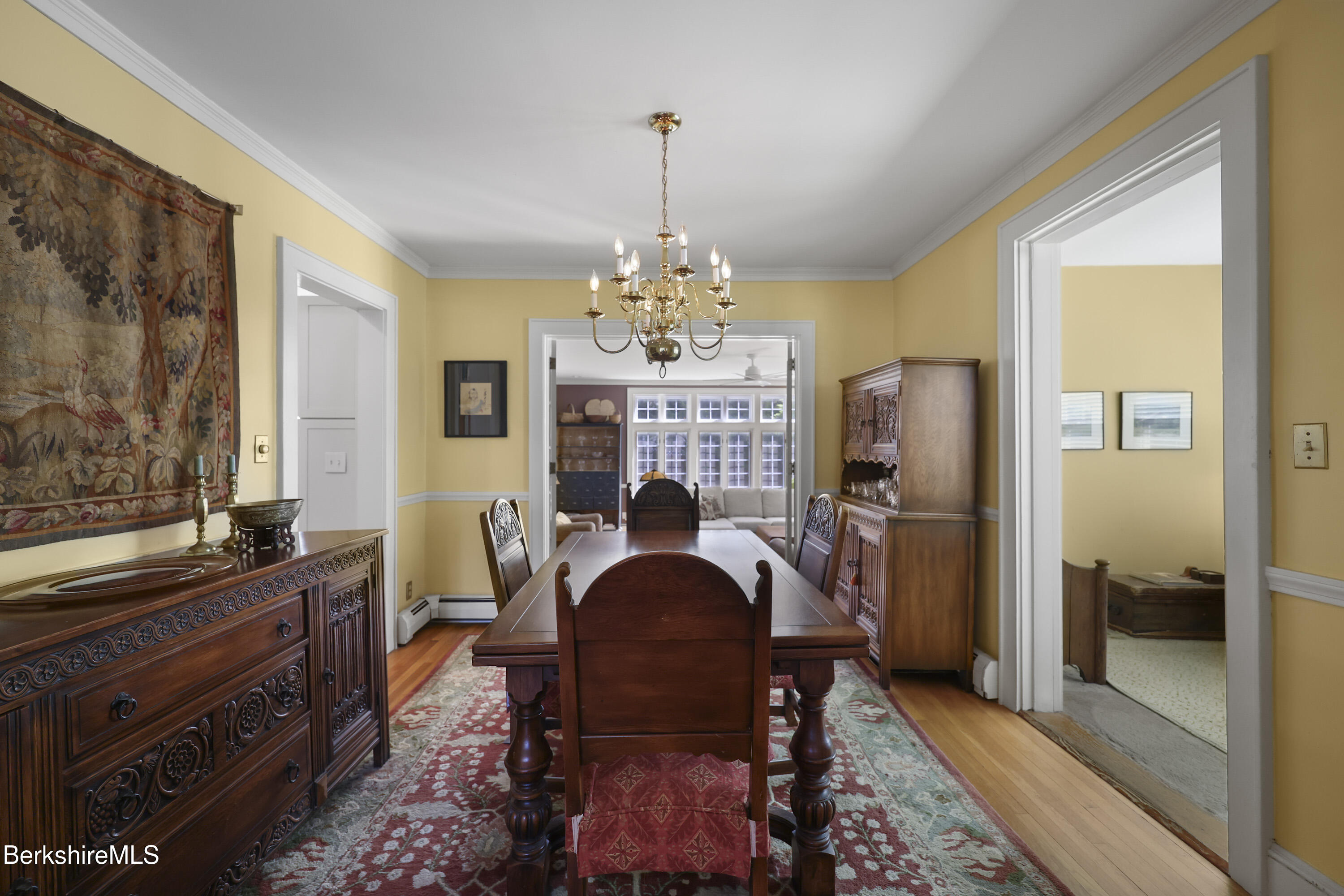 39 Lexington Parkway Pittsfield, MA 01201 - Photo 14 of 48 a view of a dining room with furniture window and wooden floor