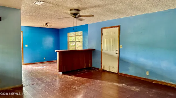 a view of a livingroom with a chandelier