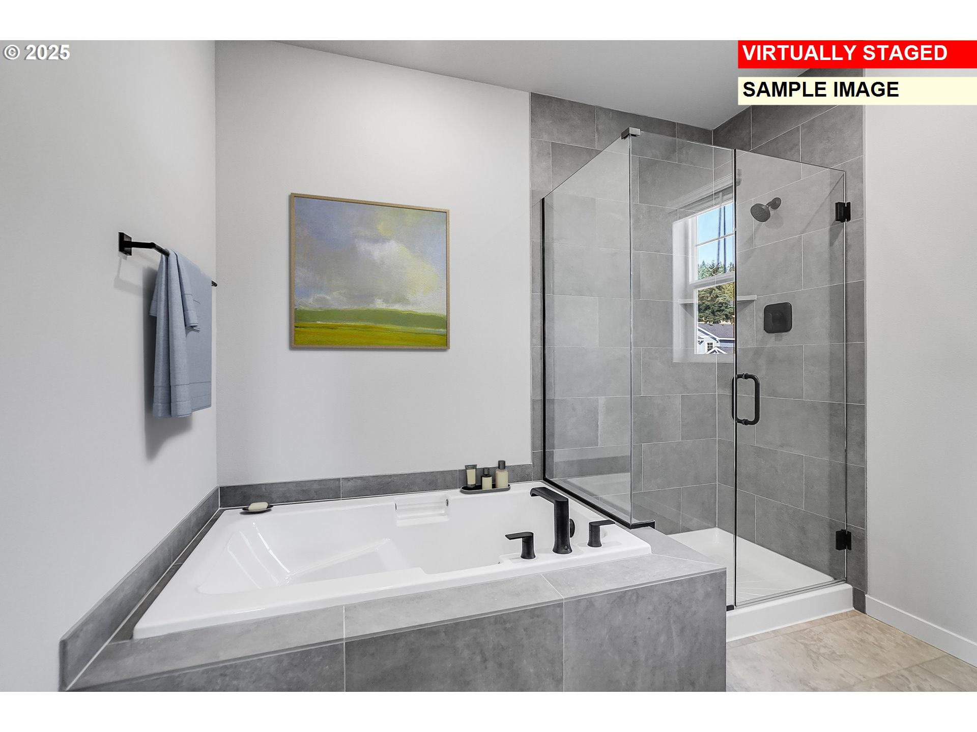 5486 North 88th Avenue Camas, WA 98607 - Photo 22 of 28 a bathroom with a tub and a shower