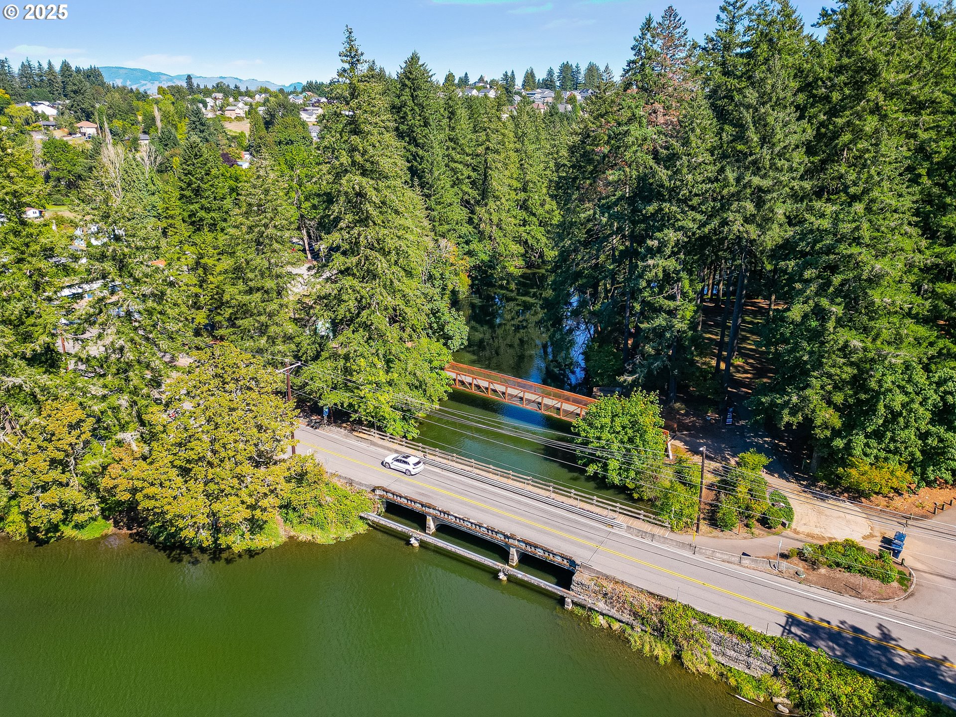 5486 North 88th Avenue Camas, WA 98607 - Photo 28 of 28 a wooden bench sitting in the middle of a forest