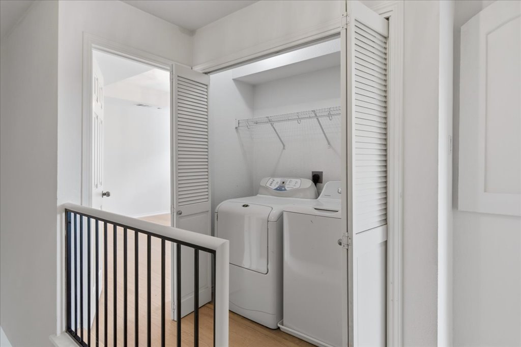 14815 Avery Ranch Boulevard, Unit 302 Austin, TX 78717 - Photo 29 of 30 a utility room with dryer and washer