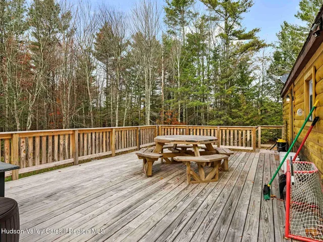 a view of backyard with green space