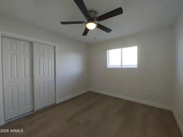 an empty room with a window