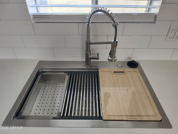 a close view of sink