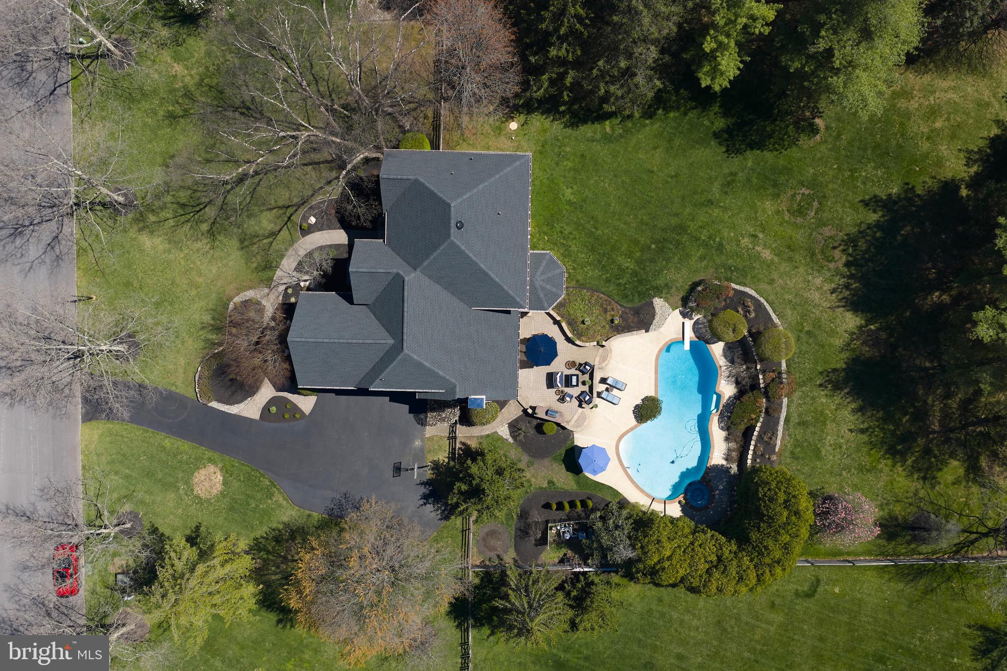 37 Alexanders Court Newtown, PA 18940 - Photo 49 of 50 an aerial view of a house with a yard basket ball court and outdoor seating