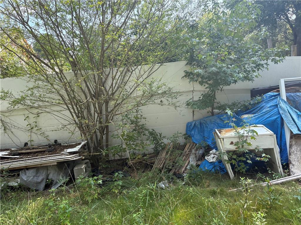 6355 Kimberly Mill Road South Fulton, GA 30349 - Photo 26 of 68 a view of a backyard with plants and a fire pit