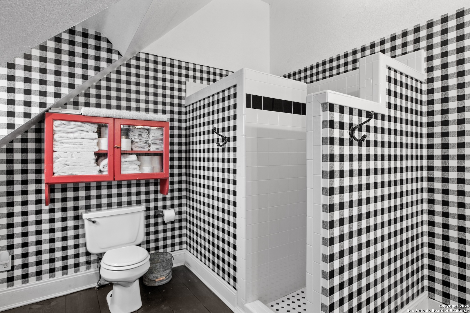 211 Riverside Drive West Llano, TX 78643 - Photo 46 of 74 a bathroom with a toilet and a shower