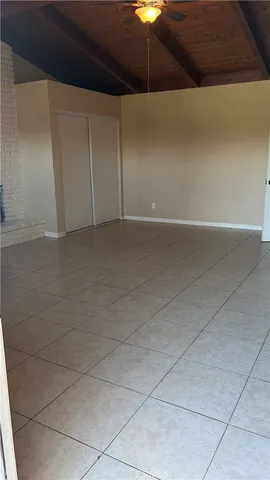 a view of a room with an umbrella