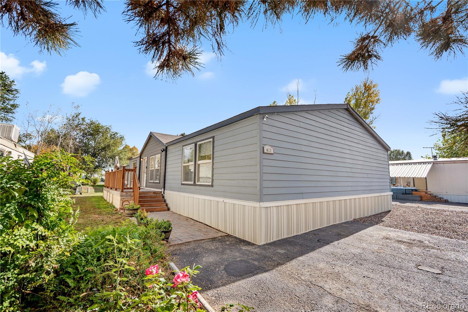 a view of a house with a patio