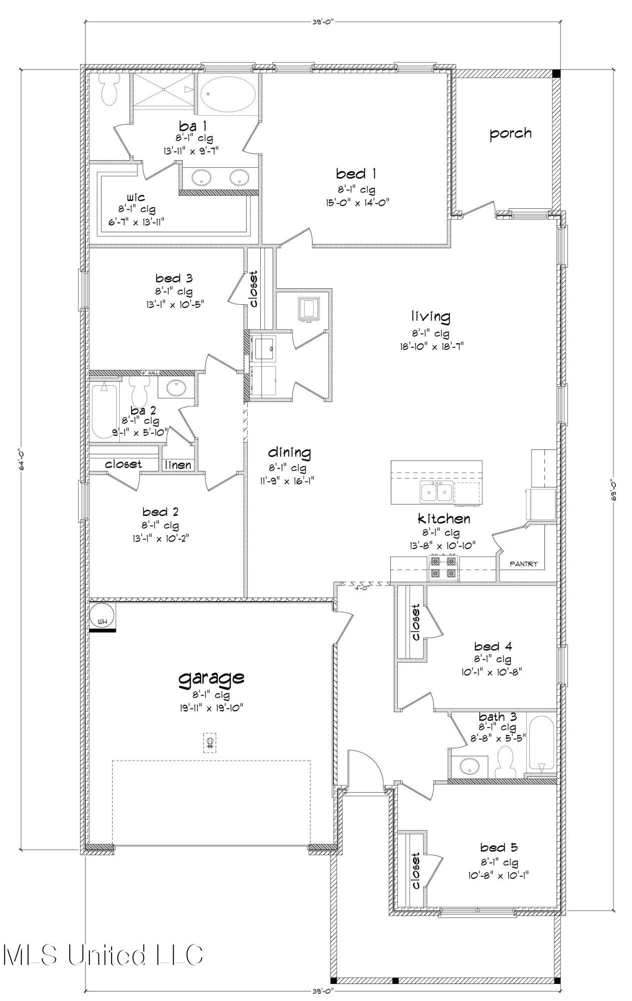 169 Mill Street Lucedale, MS 39452 - Photo 30 of 30 LAKESIDE C FE FLOOR PLAN