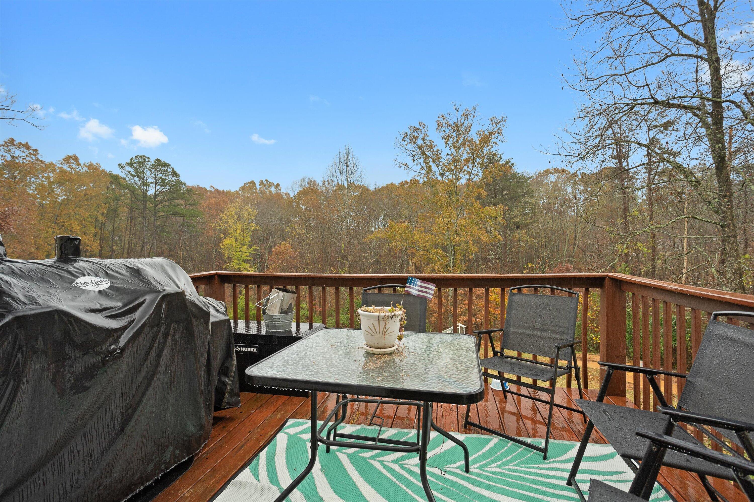4348 Stewartsville Road Moneta, VA 24121 - Photo 8 of 29 a view of a balcony with mountain view and wooden floor