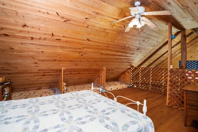 a outdoor space with wooden floor