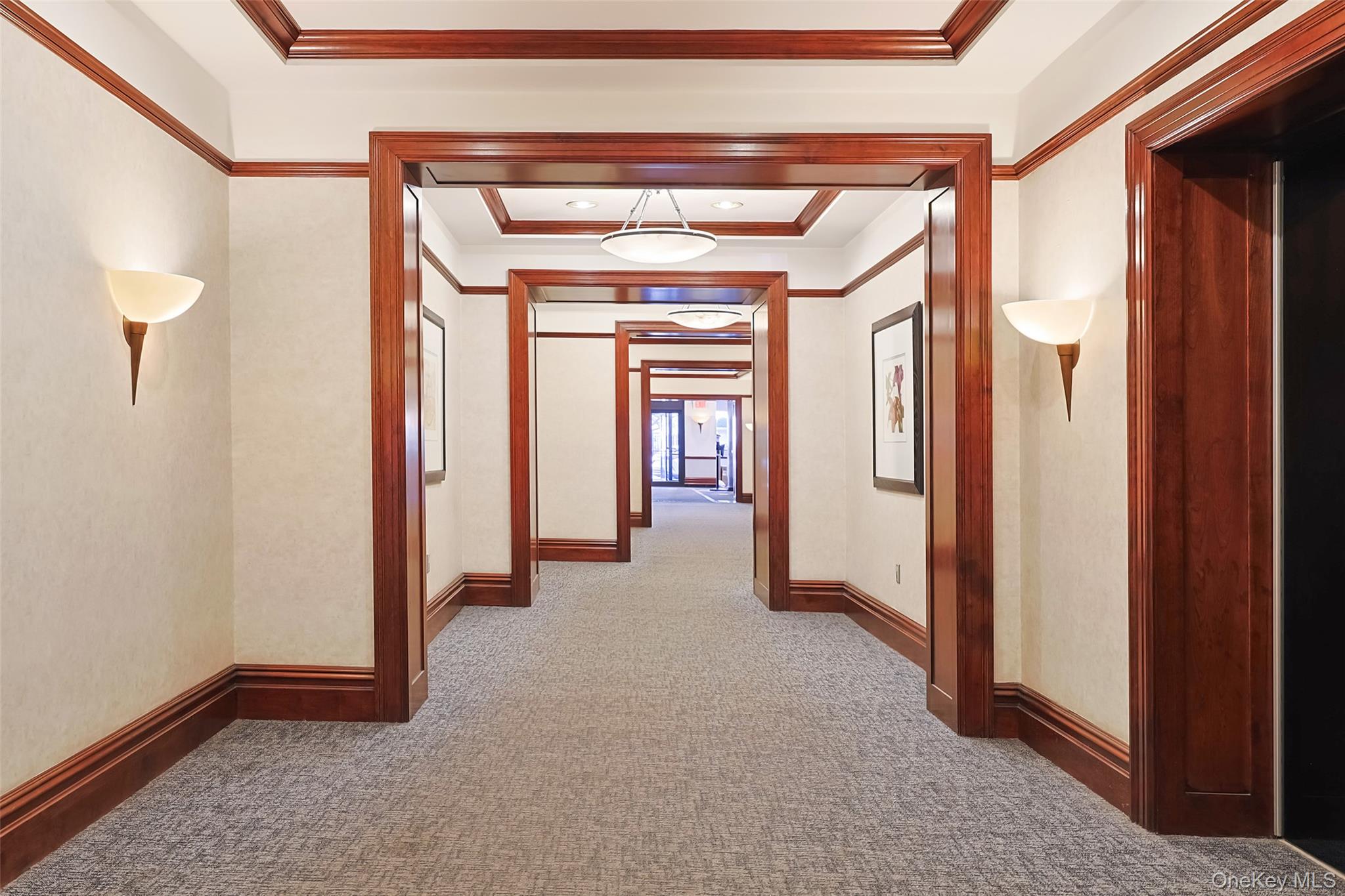 200 Rector Place, Unit 43D Manhattan, NY 10280 - Photo 24 of 27 a view of hallway with stairs and a closet