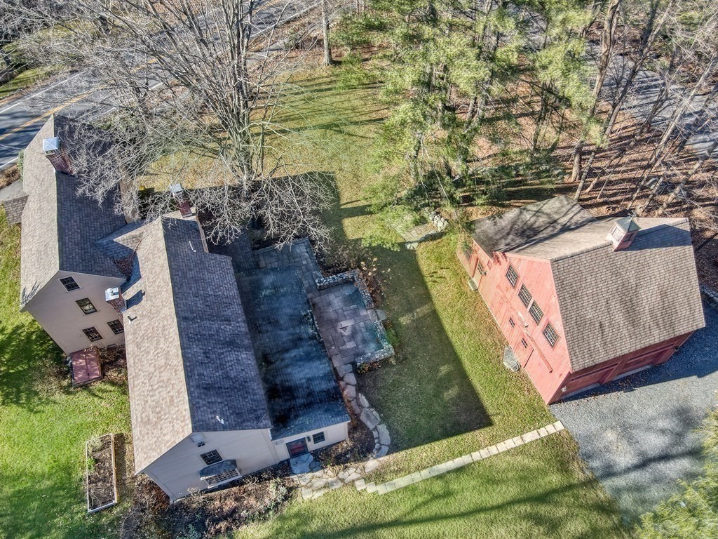 150 Concord Road Sudbury, MA 01776 - Photo 32 of 34 an aerial view of a house with a yard