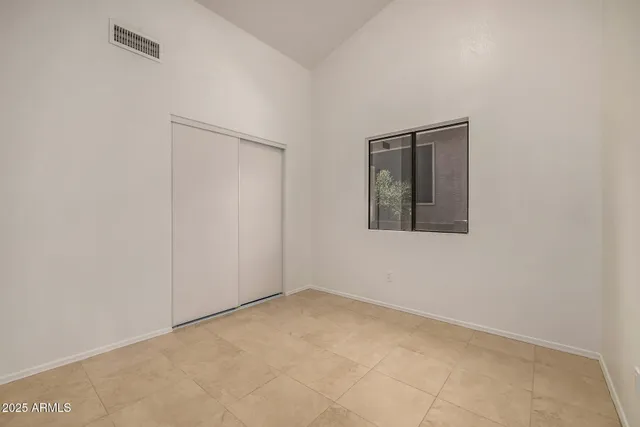 an empty room with a window