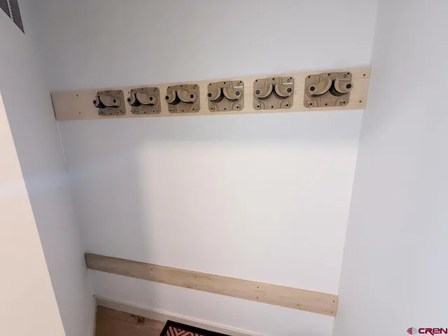 a close up of a wall