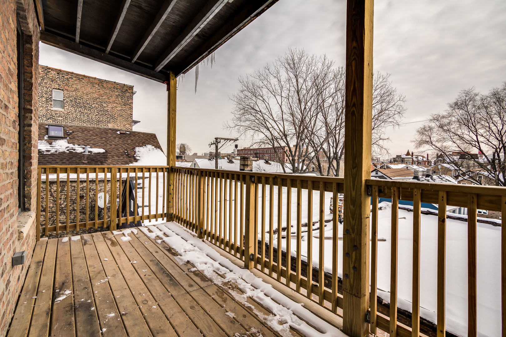 965 West 18th Street Chicago, IL 60608 - Photo 46 of 46 a view of a balcony with wooden floor