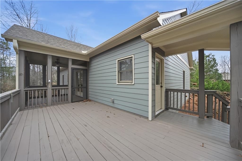294 Town Creek Road Talking Rock, GA 30175 - Photo 35 of 68 a view of backyard with deck and wooden floor