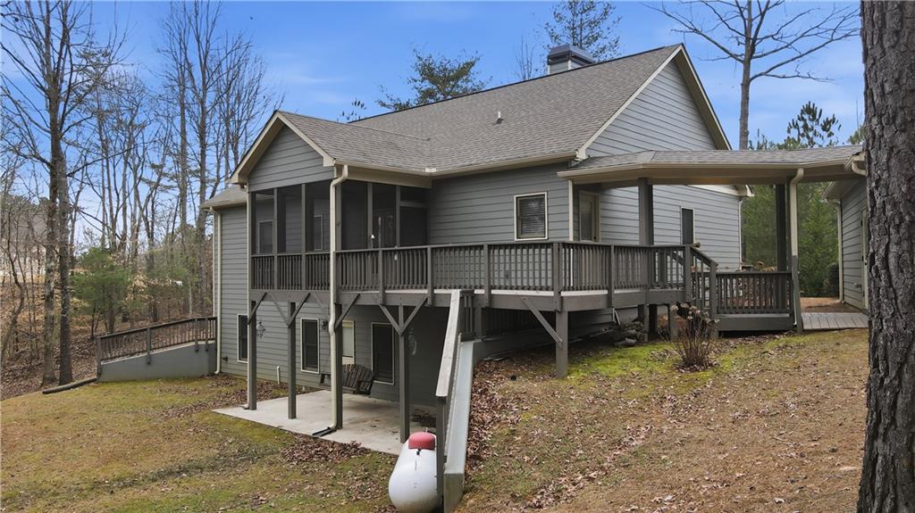 294 Town Creek Road Talking Rock, GA 30175 - Photo 60 of 68 a view of a house with backyard porch and sitting area