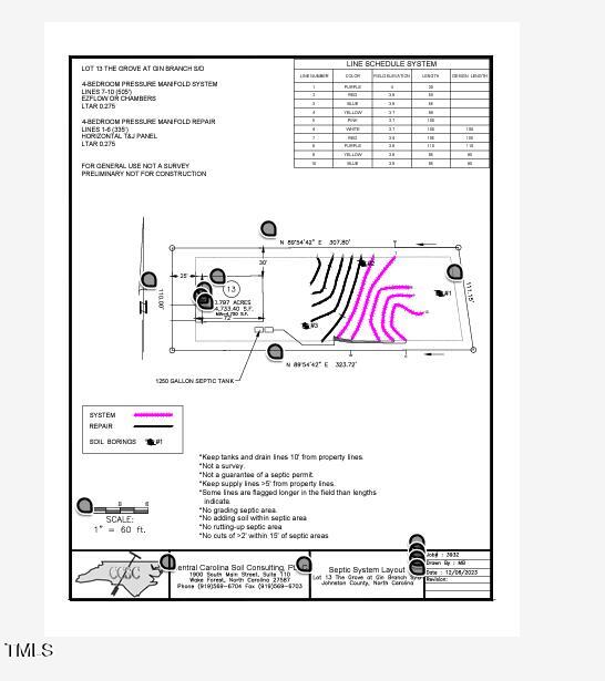 144 Gin Br Road Wendell, NC 27591 - Photo 17 of 18 Septic Layout Lot 13